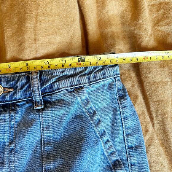 Zara Mid-Rise Cargo Blue Straight Leg Jeans Women's sz 2 - Picture 14 of 16